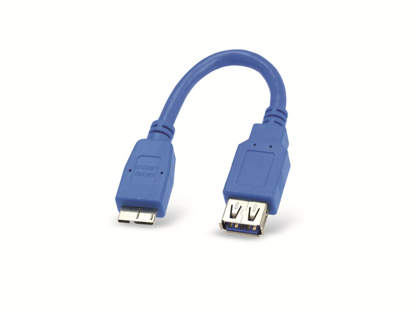 USB 3.0 OTG Kabel, Micro-USB/A-Kupplung, 170 mm