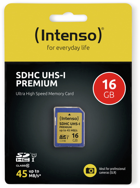 Intenso SDHC Card 3421470, 16 GB, Class 10, UHS-I - Produktbild 2
