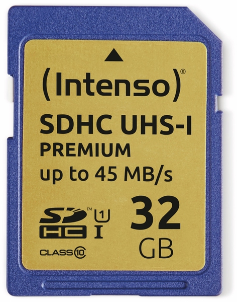 Intenso SDHC Card 3421480, 32 GB, Class 10, UHS-I