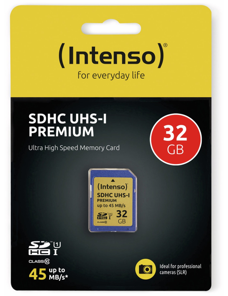 INTENSO SDHC Card 3421480, 32 GB, Class 10, UHS-I - Produktbild 2