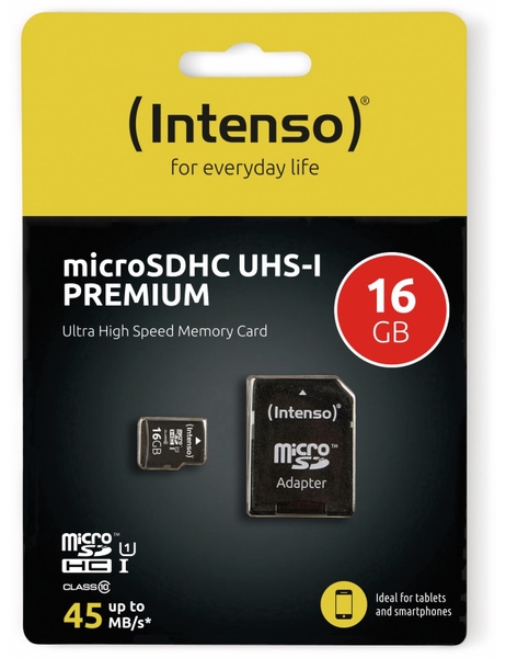 INTENSO MicroSDHC Card 3423470, UHS-I, 16 GB - Produktbild 2