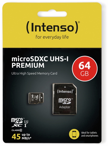 Intenso MicroSDXC Card 3423490, UHS-I, 64 GB - Produktbild 2