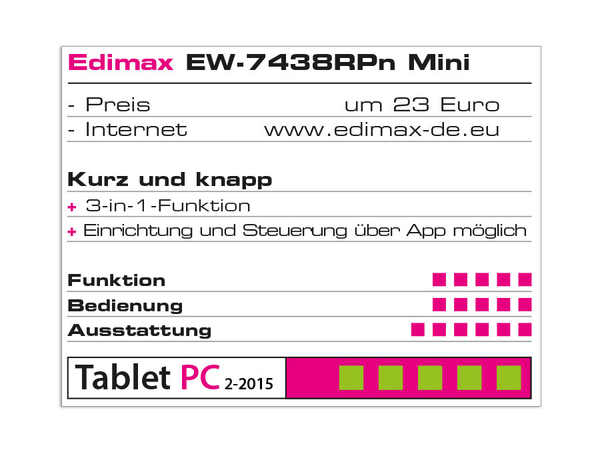 WLAN Repeater EDIMAX EW-7438RPn Mini, 300 Mbps, 3in1 - Produktbild 3