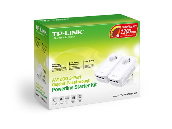 TP-LINK Gigabit-Powerline-Set TL-PA8030PKIT, AV1200, 3 LAN-Ports - Produktbild 3