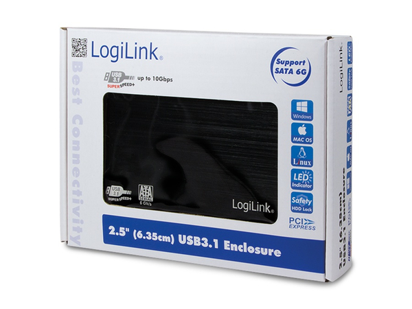 LogiLink 6,35 cm (2,5&quot;) HDD-Gehäuse UA0244, USB3.1 zu SATA - Produktbild 2