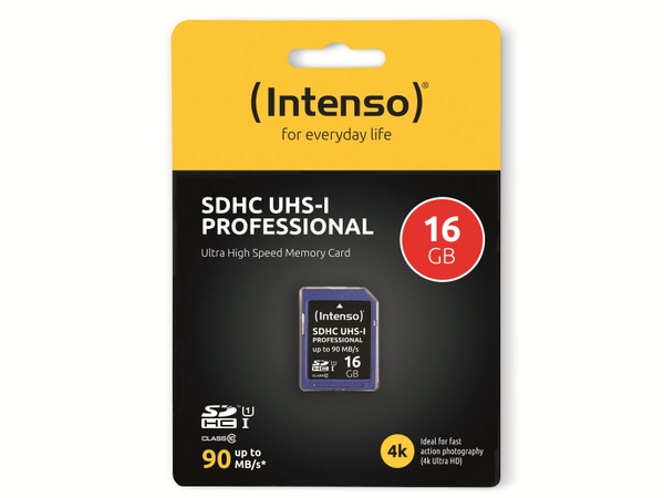 Intenso SDHC Card 3431470, 16 GB, Class 10, UHS-I - Produktbild 2