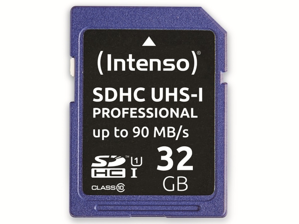 Intenso SDHC Card 3431480, 32 GB, Class 10, UHS-I