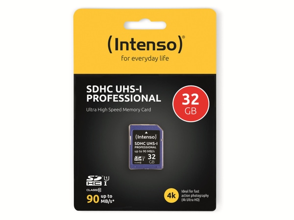 SDHC Card INTENSO 3431480, 32 GB, Class 10, UHS-I - Produktbild 2