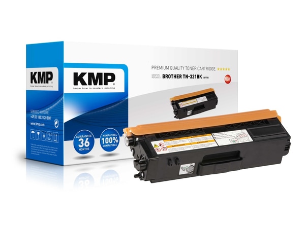 KMP Toner kompatibel für Brother TN-321BK, schwarz