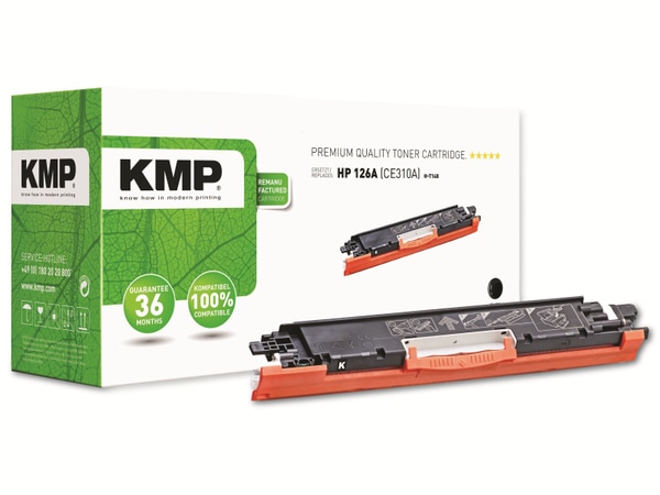 KMP Toner kompatibel für HP 126A (CE310A), schwarz