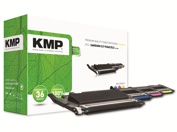 KMP Toner kompatibel für CLT-K406C/ELS, schwarz, cyan, magenta, gelb
