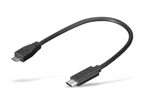 GOOBAY USB 2.0 Adapterkabel Micro-B/C, 0,2 m - Produktbild 2