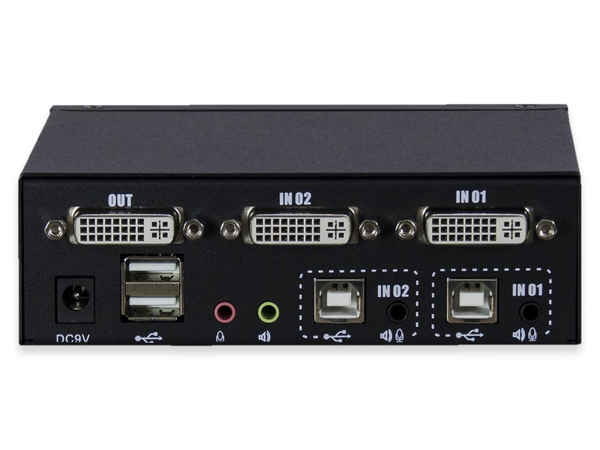 INTER-TECH KVM Switch KVM-AS-21DA, 2-port - Produktbild 2