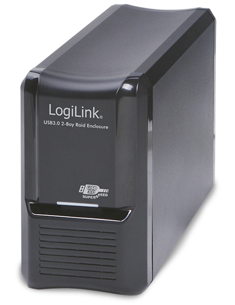 LOGILINK 2-Bay USB 3.0 HDD-Gehäuse UA0154A, SATA 3