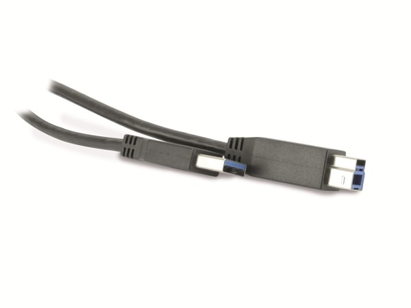 USB3.0 Anschlusskabel, A/B, 0,9 m, schwarz