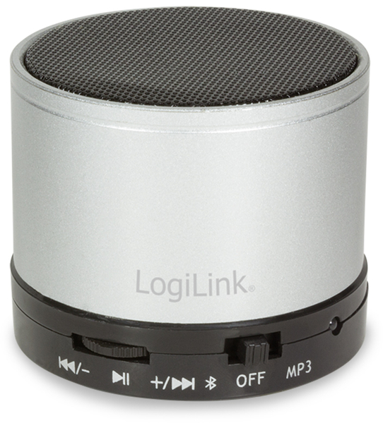 LogiLink Bluetooth Lautsprecher mit MP3 Player silber