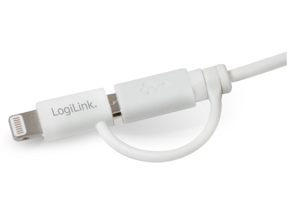 LOGILINK USB Sync-u. Ladekabel weiß, 0,15 m für iPhone 6(s), Plus, SE, iPod - Produktbild 3
