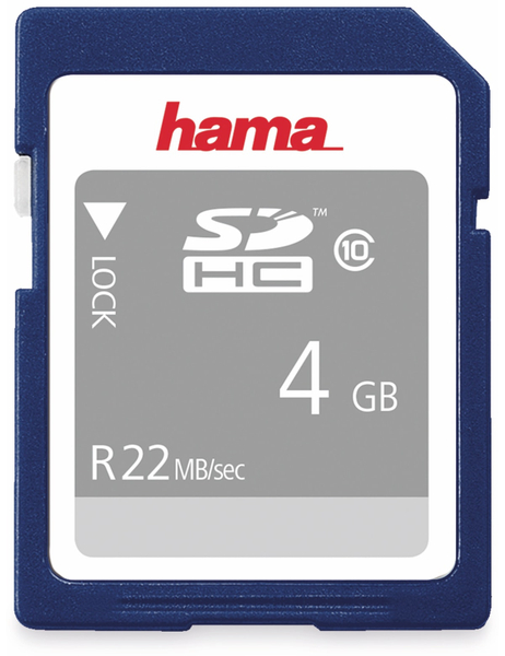Hama SDHC Card 104365, 4 GB, Class 10