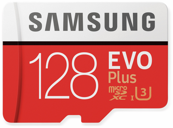 Samsung MicroSDXC-Speicherkarte EVO, 128 GB, Class 10, UHS-3