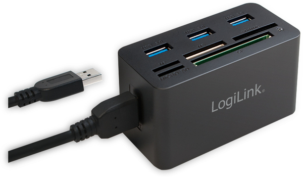LOGILINK USB 3.0 Cardreader CR0042, 3x USB-A - Produktbild 2