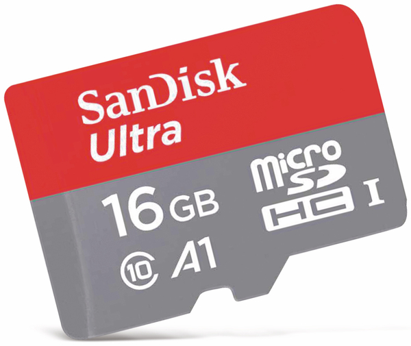 SanDisk MicroSDHC Card, 16 GB, CLASS10, Ultra