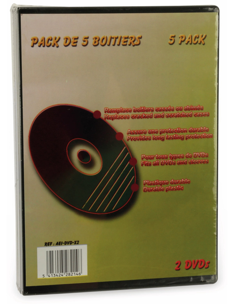 LTC DVD-Leerhüllen 5er Pack, Doppel