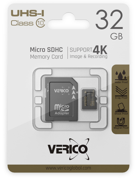 verico microSDHC Speicherkarte 16GB, Class 10, UHS-I, mit Adapter - Produktbild 3
