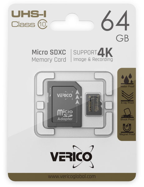verico microSDHC Speicherkarte 16GB, Class 10, UHS-I, mit Adapter - Produktbild 4