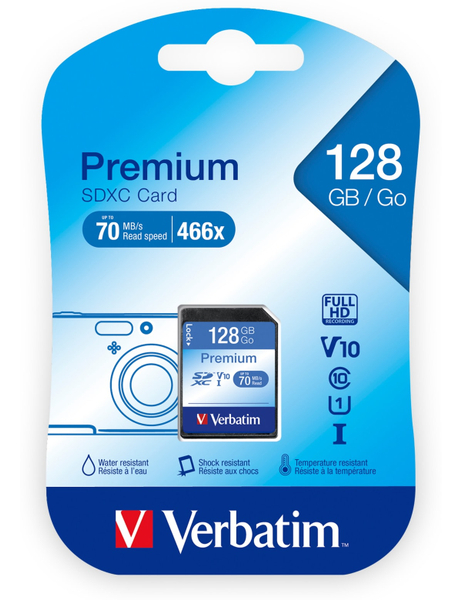 VERBATIM SDXC Card Premium, 128 GB, Class 10 - Produktbild 2