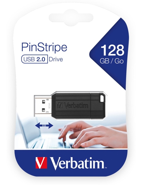 VERBATIM USB-Speicherstick PinStripe, 128 GB - Produktbild 2