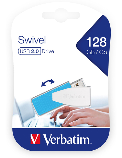 Verbatim USB-Speicherstick Swivel, 128GB - Produktbild 2