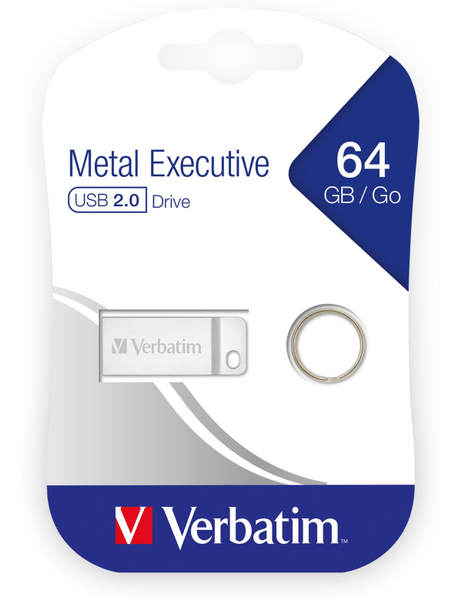 VERBATIM USB 2.0 Speicherstick Metal Executive, 64 GB - Produktbild 2