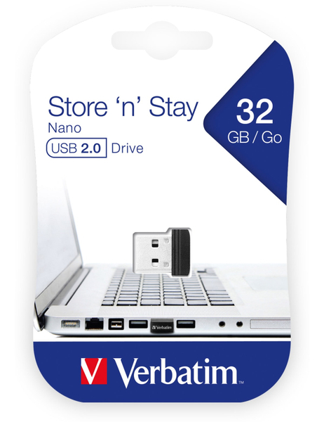 VERBATIM USB2.0 Stick Nano Store´n´Stay, 32 GB - Produktbild 2