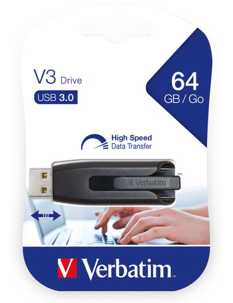 VERBATIM USB3.0 Speicherstick V3 Store n Go, 64 GB - Produktbild 2
