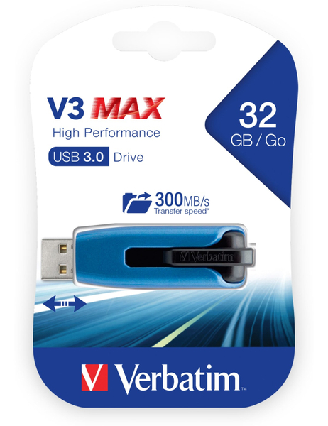Verbatim USB3.0 Stick V3 MAX High Performance, 32 GB - Produktbild 2