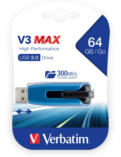 VERBATIM USB3.0 Stick V3 MAX High Performance, 64 GB - Produktbild 2