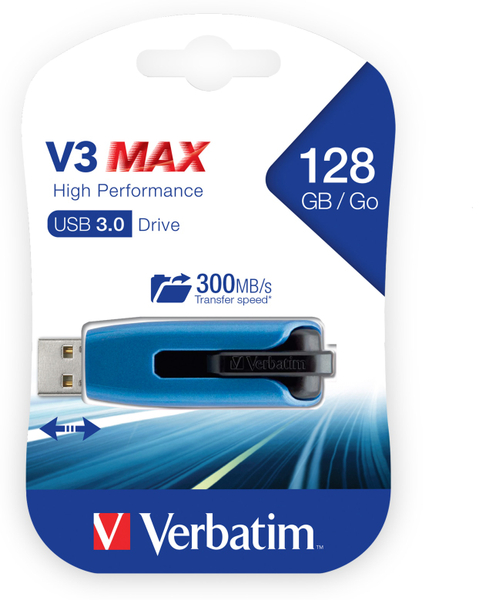 VERBATIM USB 3.0 Speicherstick V3 MAX High Performance, 128 GB - Produktbild 2