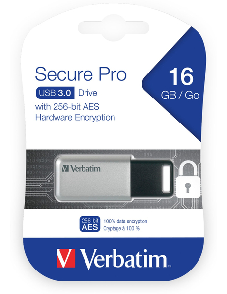 VERBATIM USB3.0 Stick Secure Pro, 16 GB - Produktbild 2