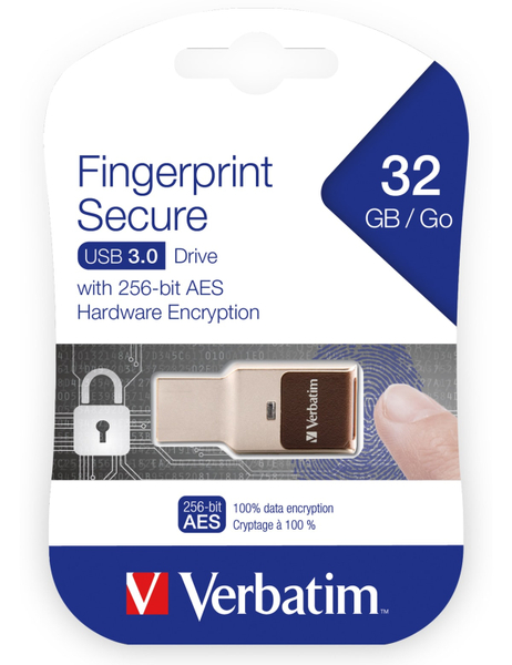 Verbatim USB3.0 Stick Fingerprint Secure, 32 GB - Produktbild 2