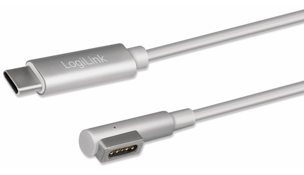 LogiLink USB-C Ladekabel PA0225, 1,8 m, zu Apple Mag Safe, silber