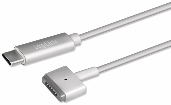LOGILINK USB-C Ladekabel PA0226, 1,8 m, zu Apple Mag Safe 2, silber
