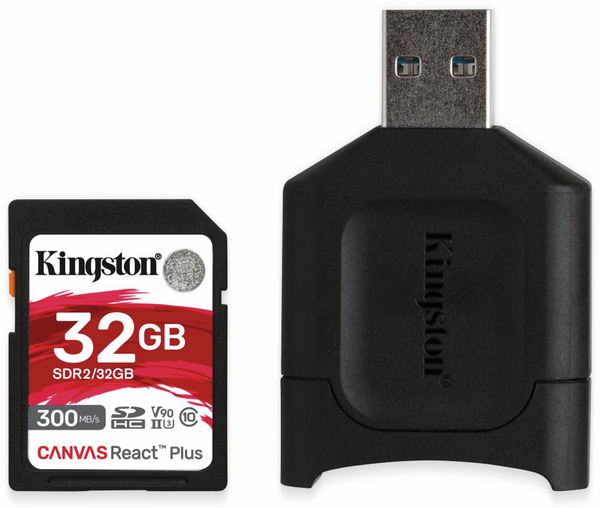Kingston SD-Card Canvas React Plus, 32 GB