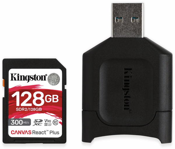Kingston SD-Card Canvas React Plus, 128 GB