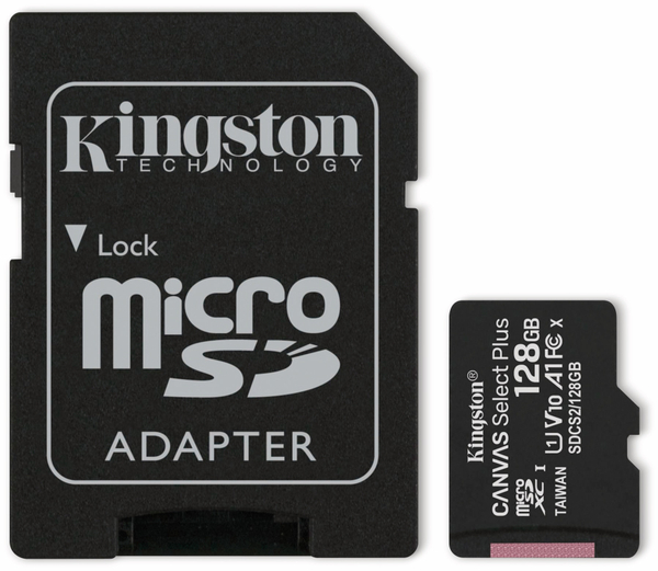 KINGSTON MicroSD-Card Canvas Select Plus, 128 GB