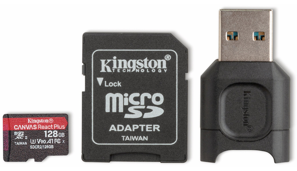Kingston MicroSD-Card Canvas React Plus, 128 GB
