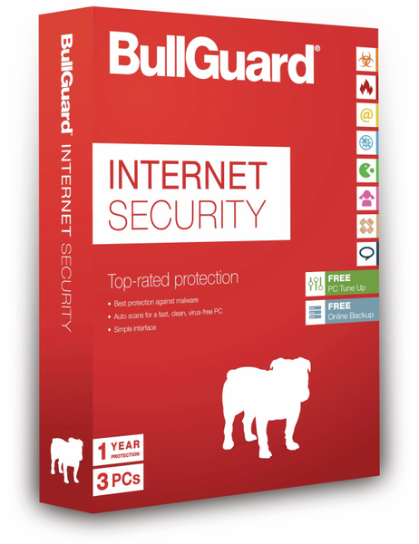 BULLGUARD Internet Security BG1411, 1 Jahr, 3 PC