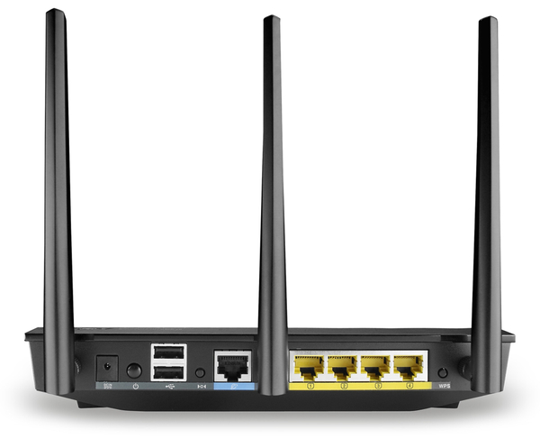 WLAN-Router ASUS RT-N66U, Dual-Band, schwarz - Produktbild 4