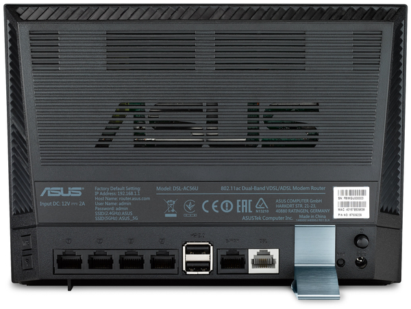 ASUS WLAN-Router DSL-AC56U, ADSL/VDSL, Dual-Band - Produktbild 6