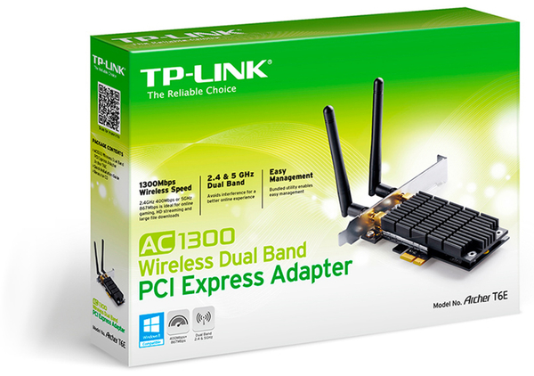 TP-LINK PCIe-Netzwerkkarte Archer T6E, 2,4/5 GHz, 1300 MBit/s - Produktbild 3