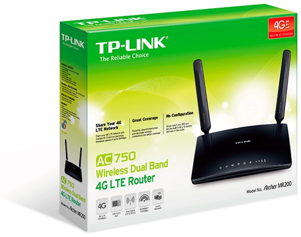 TP-LINK WLAN-Router Archer MR200, 3G/4G, 4x RJ-45 - Produktbild 3
